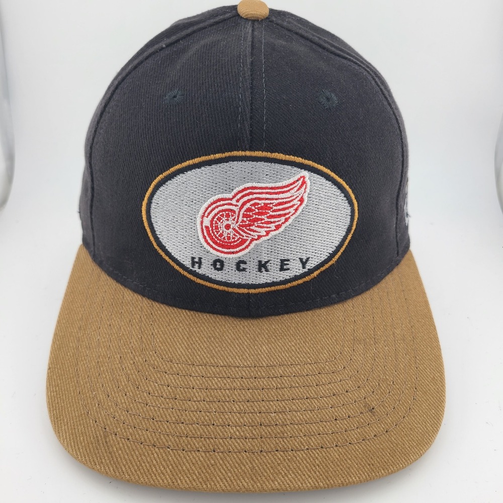 CCM Detroit Red Wings NHL Ice Hockey Hat Mens Black Brown Embroidered Snapback
